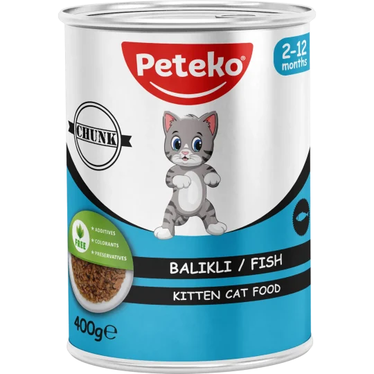 Peteko Balıklı Jöleli Yavru Kedi Konserve Maması (Et Parçacıklı)