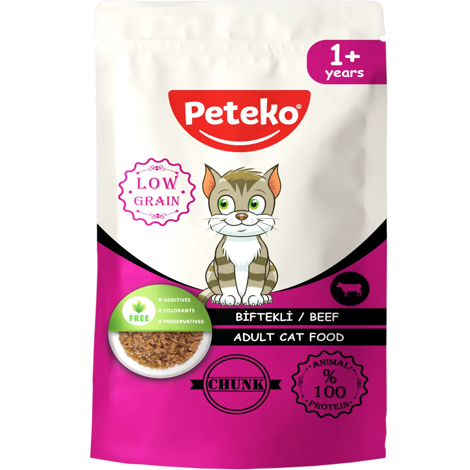 Peteko Biftekli Chunk Yetişkin Kedi Maması