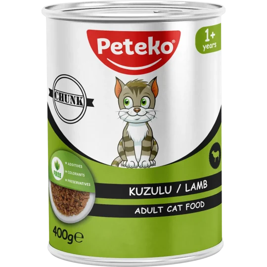 Peteko Kuzulu Jöleli Yetişkin Kedi Konserve Maması (Et Parçacıklı)