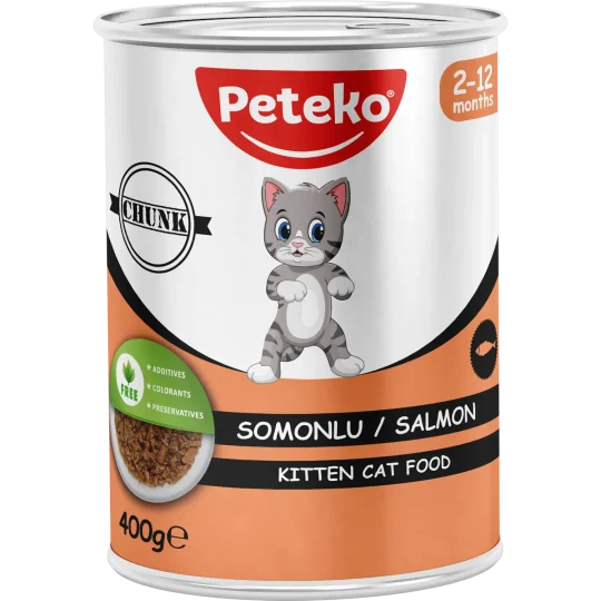 Peteko Somonlu Jöleli Yavru Kedi Konserve Maması (Et Parçacıklı)