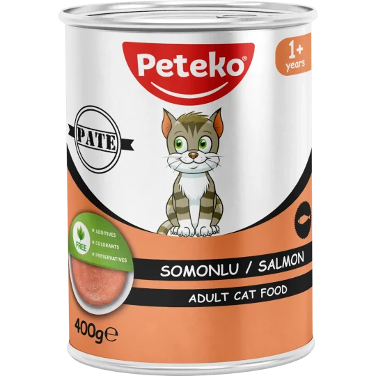 Peteko Somonlu Yetişkin Kedi Konserve Maması (Pate)