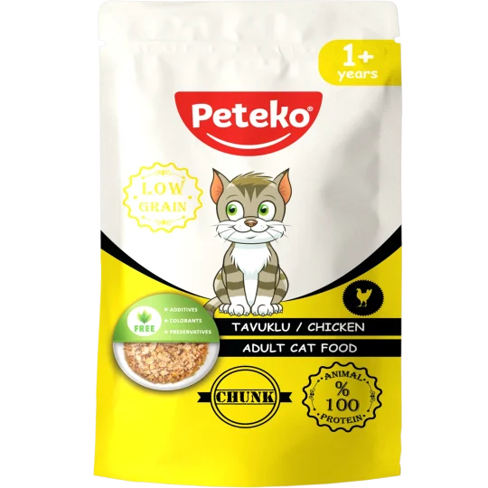 Peteko Tavuklu Chunk Yetişkin Kedi Maması