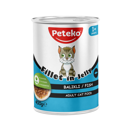 Peteko Yetişkin Kediler için Balıklı Fillet In Jelly Tam Yaş Mama