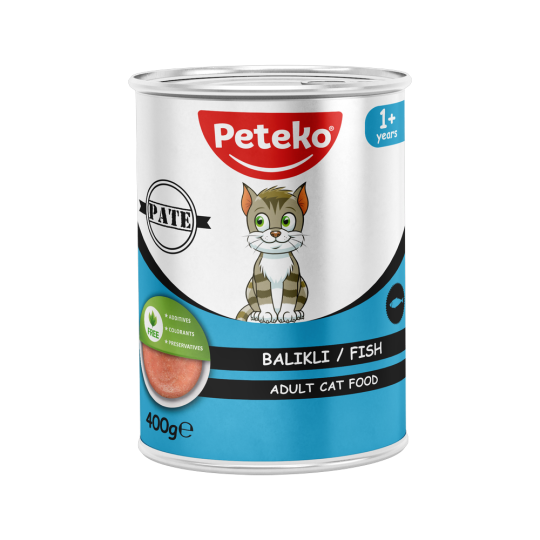 Peteko Yetişkin Kediler için Balıklı Pate Tam Yaş Mama