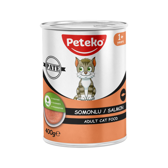 Peteko Yetişkin Kediler için Somonlu Pate Tam Yaş Mama