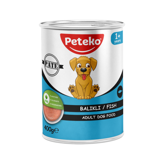 Peteko Yetişkin Köpekler için Balıklı Pate Tam Yaş Mama