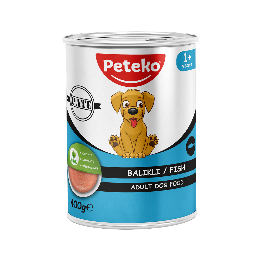 Peteko Yetişkin Köpekler için Balıklı Pate Tam Yaş Mama