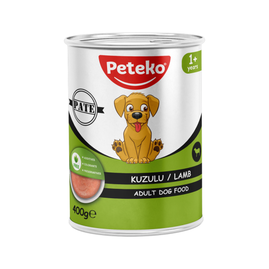 Peteko Yetişkin Köpekler için Kuzulu Pate Tam Yaş Mama