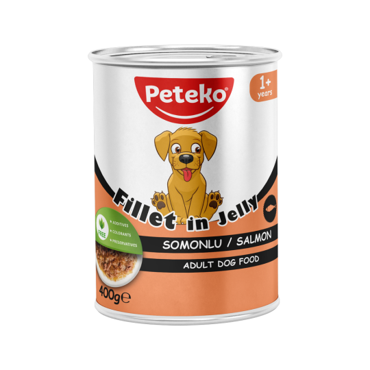 Peteko Yetişkin Köpekler için Somonlu Fillet In Jelly Tam Yaş Mama