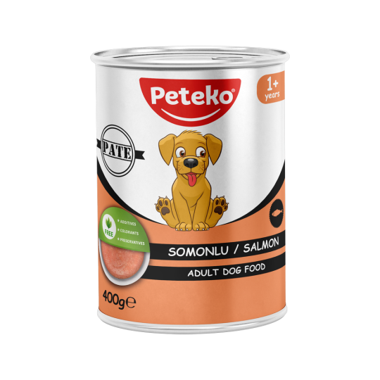 Peteko Yetişkin Köpekler için Somonlu Pate Tam Yaş Mama