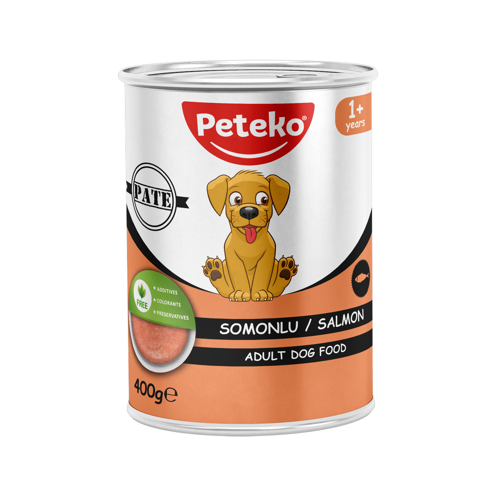 Peteko Yetişkin Köpekler için Somonlu Pate Tam Yaş Mama