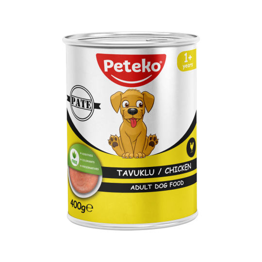 Peteko Yetişkin Köpekler için Tavuklu Pate Tam Yaş Mama